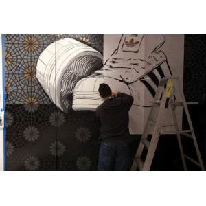 Adidas mural collaboration with Joe Iurato
