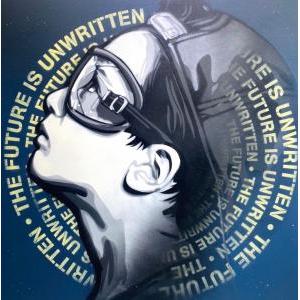 Cosmic Kid (The Future Is Unwritten)/ Spray Paint on canvas/ W152.5 x H152.5 cm (with frame)/ 2022